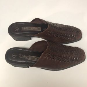 Women’s mules by The Leather Collection Size 9 Leather Upper